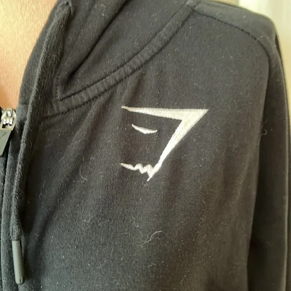 Gymshark Hoodie Black XL  zip front  Unisex - Picture 2 of 10
